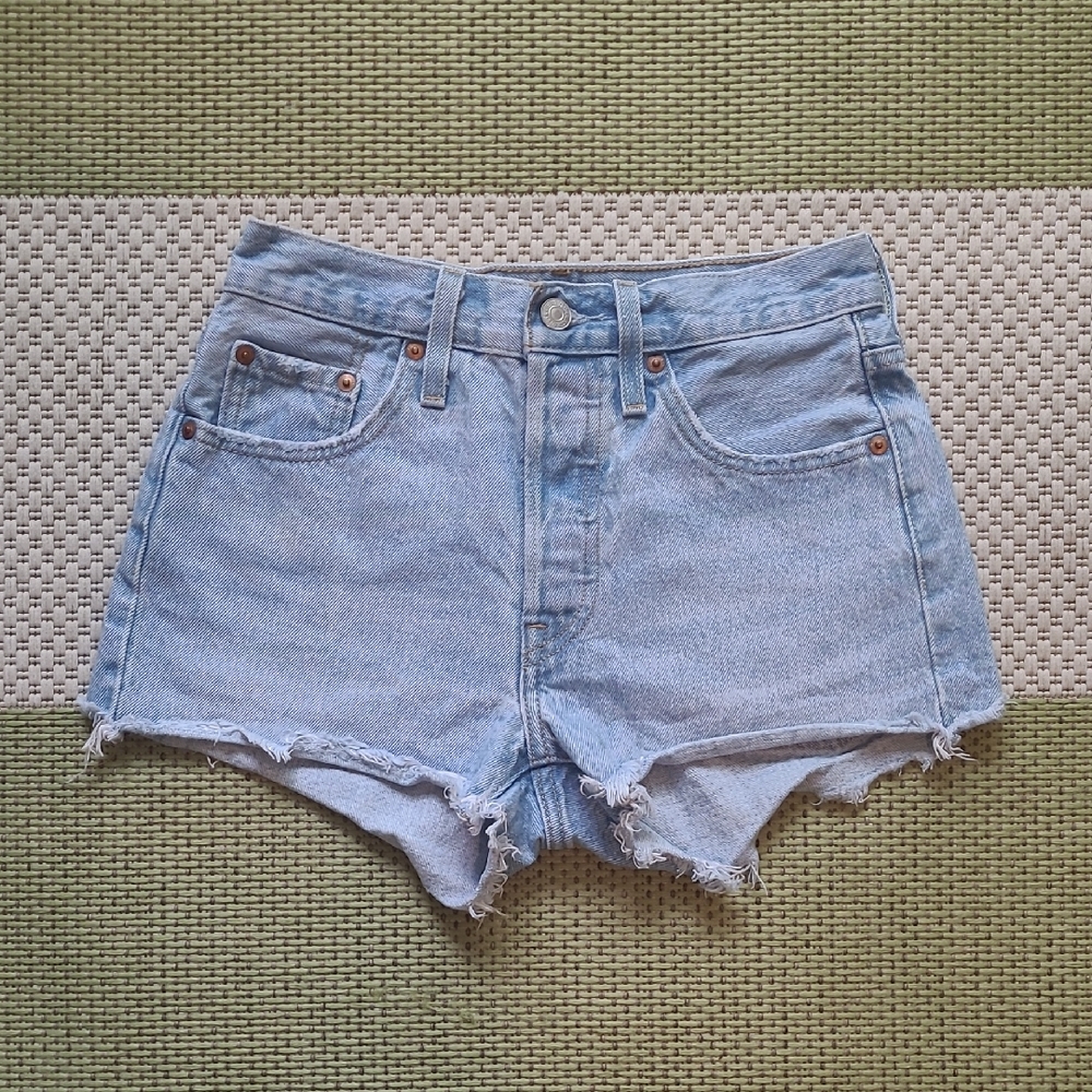 Levi's Light Blue Jean Shorts